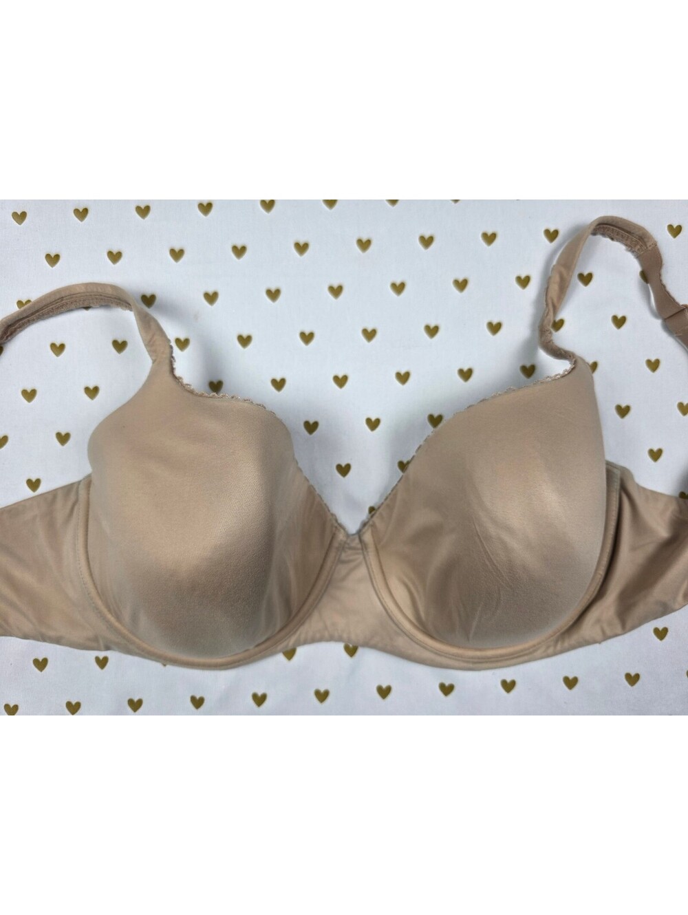 Victorias Secret Beige Lined Demi Balconette Bra 36DDD
